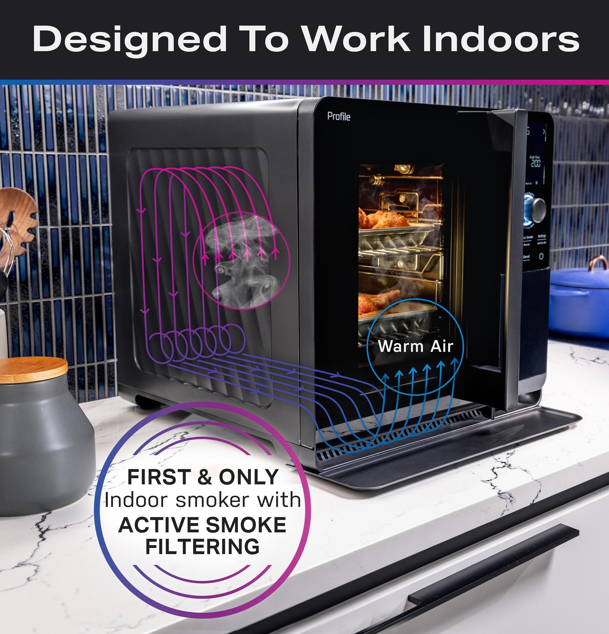 Ge Appliances P9SBAAS6VBB Ge Profile™ Smart Indoor Smoker