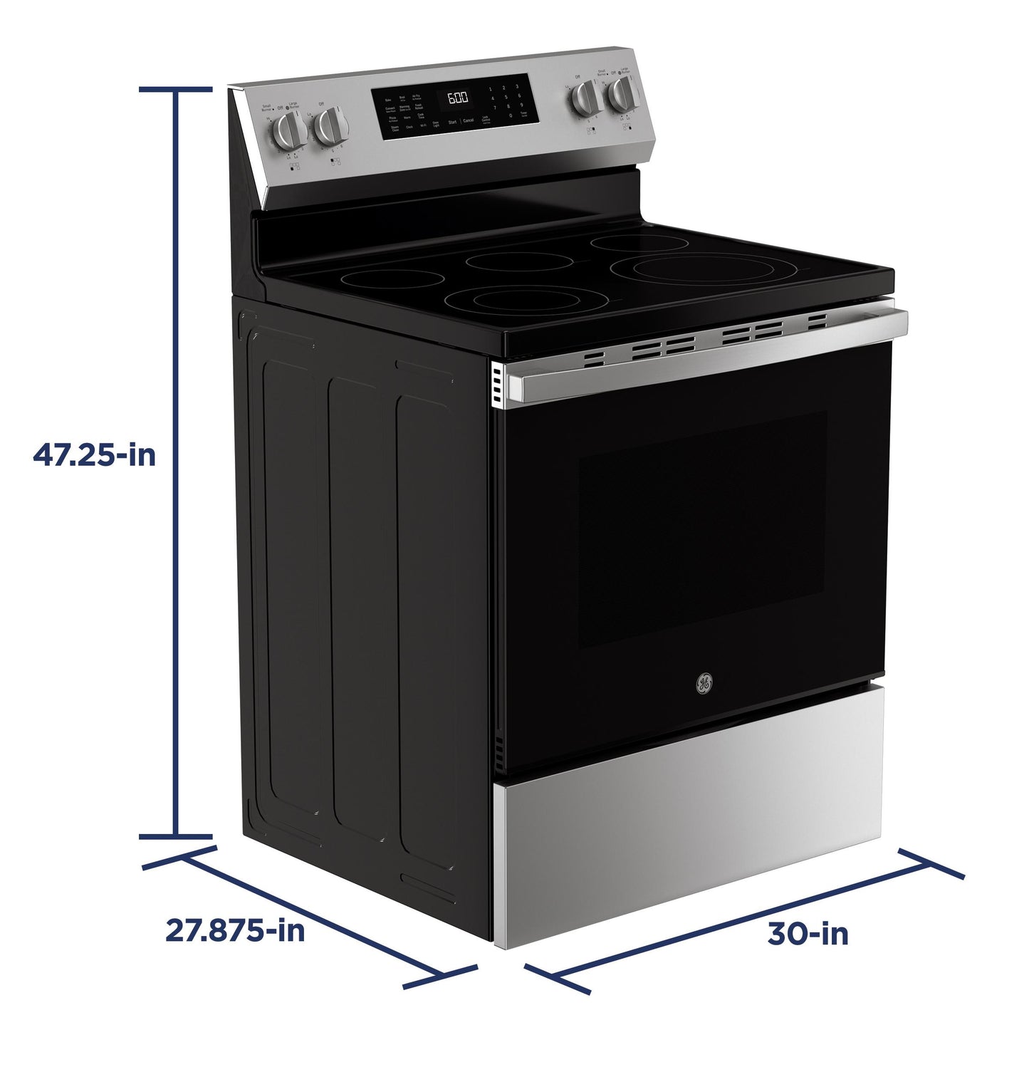 Ge Appliances GRF600AVSS Ge® 30" Free-Standing Electric Convection Range With No Preheat Air Fry And Easywash™ Oven Tray