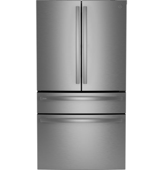 Ge Appliances PJD23BYWFS Ge Profile™ Energy Star® 23.3 Cu. Ft. Smart Counter-Depth Fingerprint Resistant 4-Door French-Door Refrigerator With Door In Door
