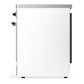 Ilve UMIB30NR3WHB Ilve Umib30Nr3Whb Majestic Iii 30 Inch Induction Range With 4 Elements, 4 Cu. Ft. Oven Capacity (Triple Glass Door, White, Burnished)