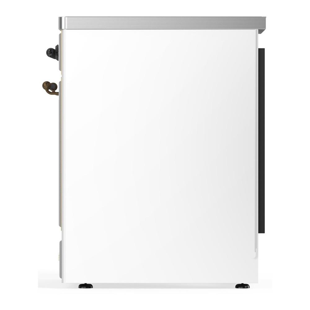 Ilve UMIB30NR3WHB Ilve Umib30Nr3Whb Majestic Iii 30 Inch Induction Range With 4 Elements, 4 Cu. Ft. Oven Capacity (Triple Glass Door, White, Burnished)