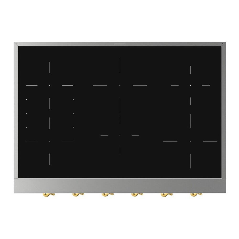 Ilve UHCPI366NSSG Ilve Uhcpi366Nssg Nostalgie Ii 36 Inch Built-In Induction Rangetop With 6 Elements (Stainless Steel, Brass)