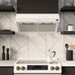 Forno FRHUC525530WHT Forno Bari Espresso 30-Inch Under Cabinet Range Hood, White, 600 Cfm, Led Lighting, Dishwasher-Safe Baffle Filters, 3-Speed Fan Control
