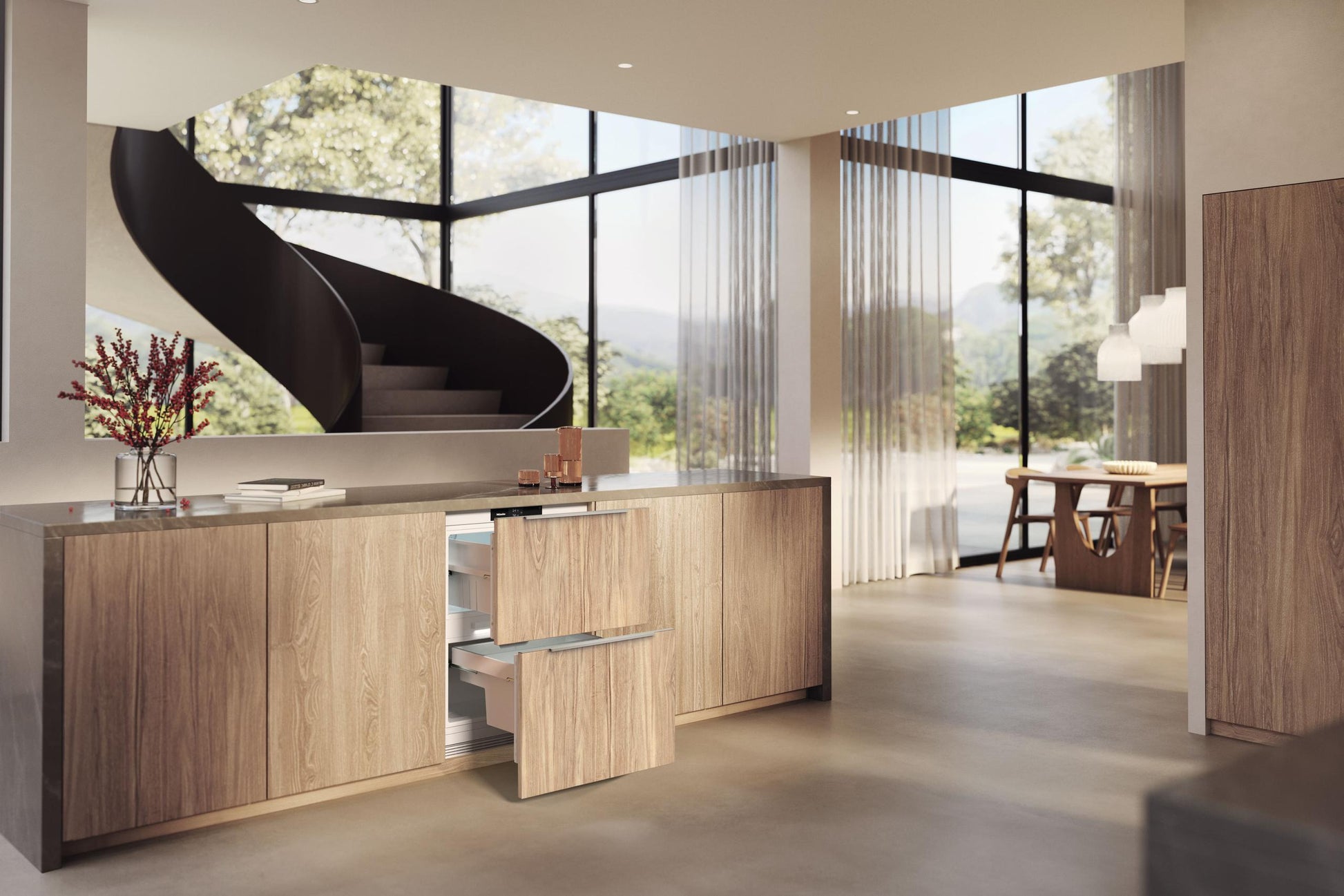 Miele KU7175D Ku 7175 D - 24" Built-Under Refrigerator With Two Individually Adjustable Temperature Zones For More Flexibility.
