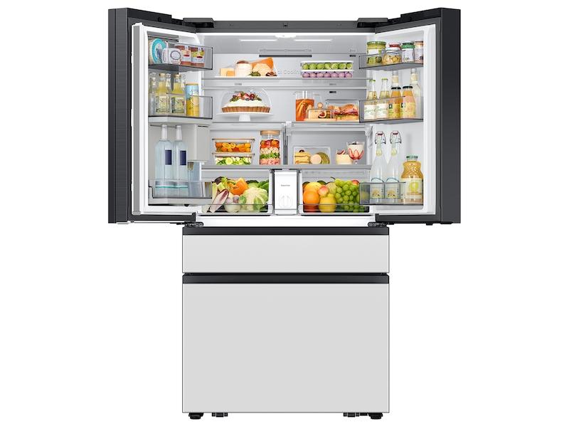 Samsung RF90F23AEW Bespoke 23 Cu. Ft. Counter Depth 4-Door French Door Refrigerator With Ai Family Hub™+ Ai Vision Inside™ In White Glass