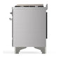 Ilve UM60FNR3SSCLP Ilve Um60Fnr3Ssclp Majestic Iii 60 Inch Dual Fuel Range With 9 Burners And Griddle, Dual Function Burner Up To 25,000 Btu (Liquid Propane, Triple Glass Door, Stainless Steel, Chrome)