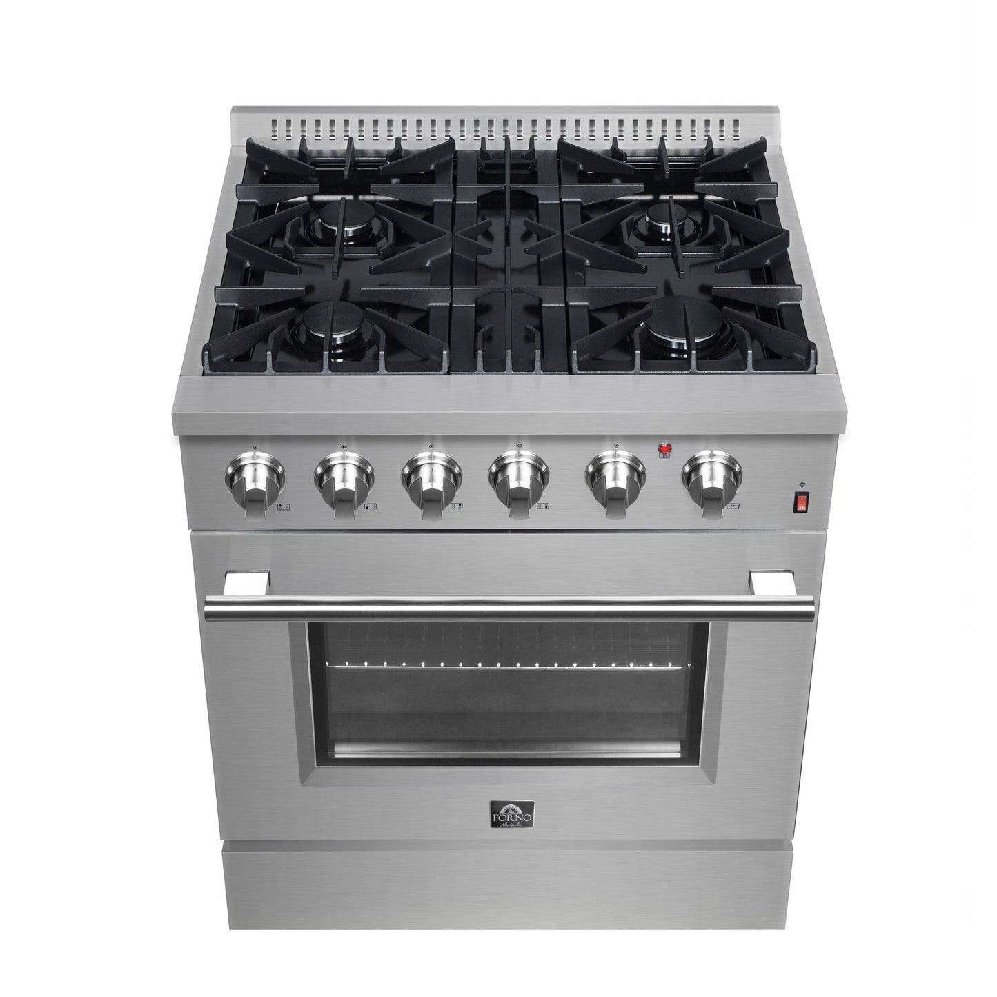Forno FFSGS619730 Forno Marco 30-Inch Dual Fuel Range, Stainless Steel, 4 Burners, 37,000 Btu, True Convection Oven, Energy Efficient