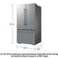 Samsung RF70H30KER Bespoke Ai 3-Door French Door Zero Clearance Fit In-Door Tall Dispenser 30 Cu.Ft.