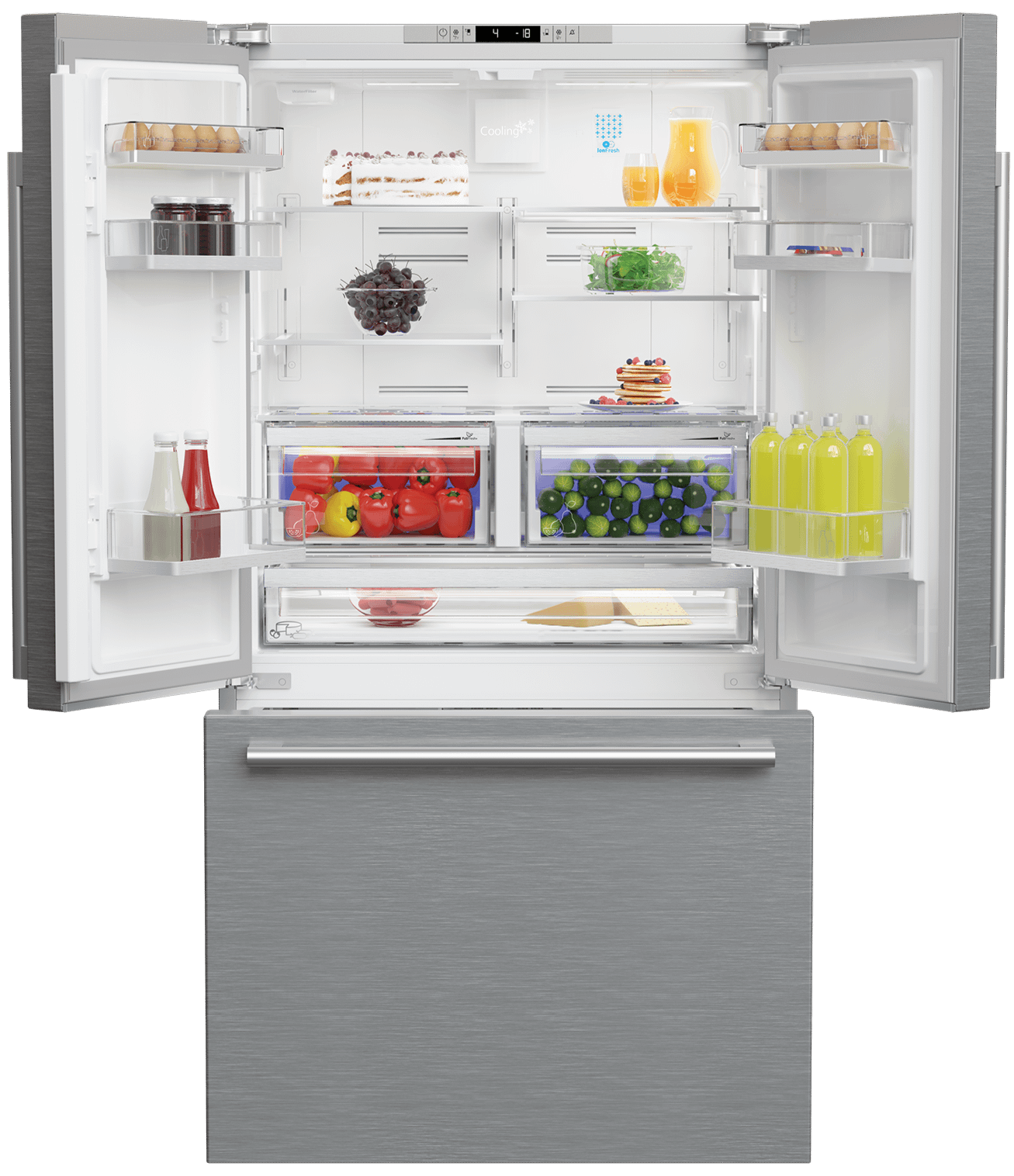 Blomberg Appliances BRFD2230XSS2 36" Counter-Depth French Door Refrigerator, Interior Water, Energy Star®