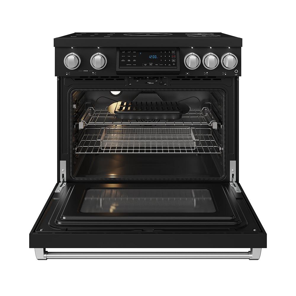 Thor Kitchen RSI36BSS 36 Inch Professional Induction Range With Tilt Panel Touch Control In Black And Stainless Steel Gordon Ramsay Series