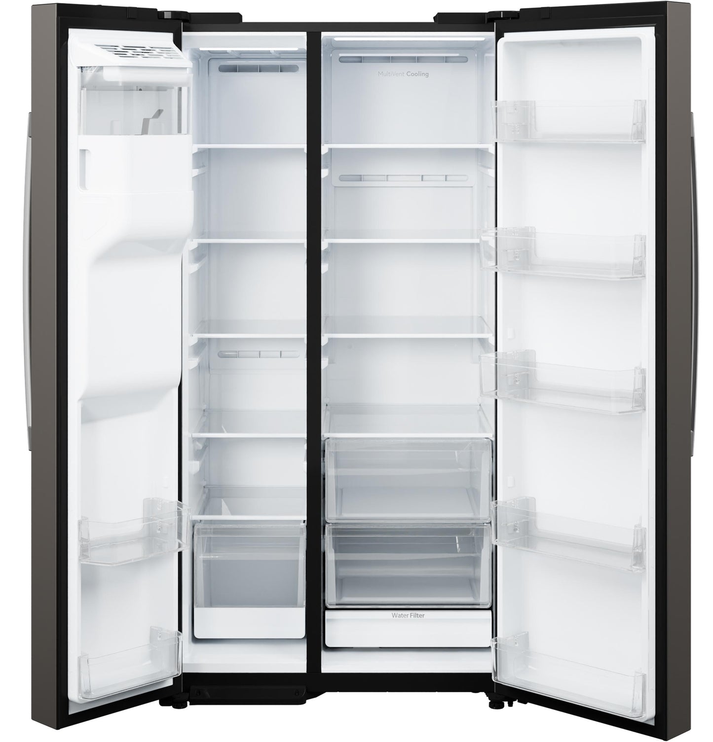 Ge Appliances GSS28NMYES Ge® 27.9 Cu. Ft. Side-By-Side Refrigerator With Extra Tall Dispenser And In-Door Icemaker