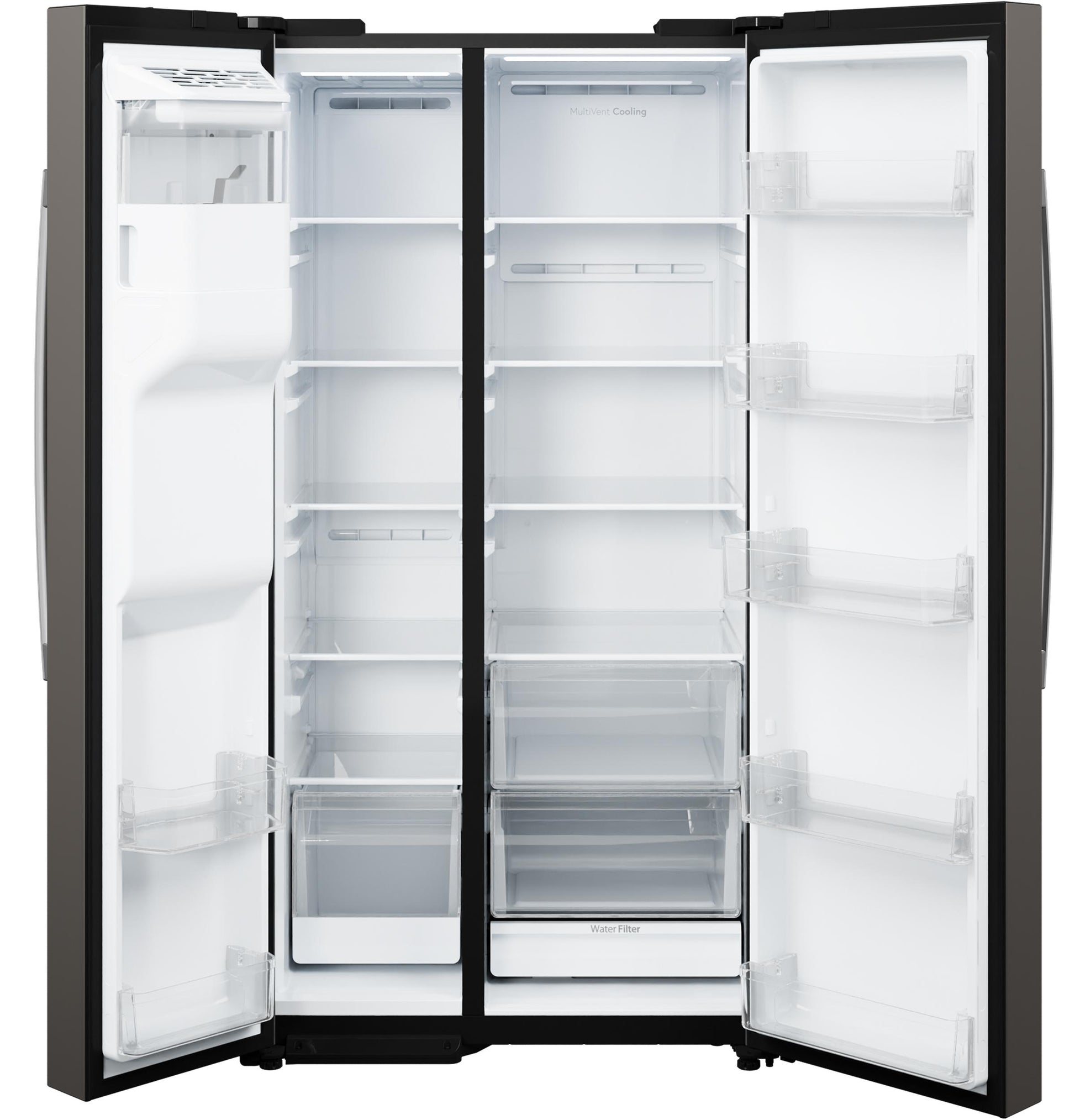 Ge Appliances GSS28NMYES Ge® 27.9 Cu. Ft. Side-By-Side Refrigerator With Extra Tall Dispenser And In-Door Icemaker