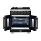 Forno FFSGS646030BLK Forno Capriasca 30-Inch Freestanding French Door Gas Range, 4 Burners, Convection Oven, Energy Efficient