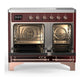 Ilve UMDIB40NR3BUP Ilve Umdib40Nr3Bup Majestic Iii 40 Inch Induction Range With 6 Elements, 3.82 Cu. Ft. Total Oven Capacity (Triple Glass Door, Burgundy, Copper)
