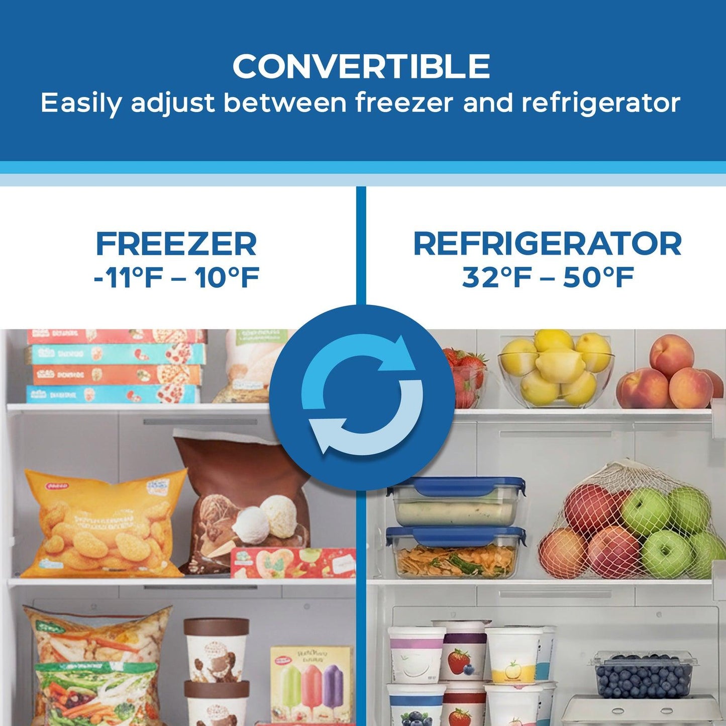 Avanti AV170VFLJM0W Avanti Maxxspace Garage-Ready 17 Cu. Ft. Convertible Upright Freezer