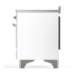 Ilve UMIB48NR3WHC Ilve Umib48Nr3Whc Majestic Iii 48 Inch Induction Range With 6 Elements, 5.02 Cu. Ft. Total Oven Capacity (Triple Glass Door, White, Chrome)