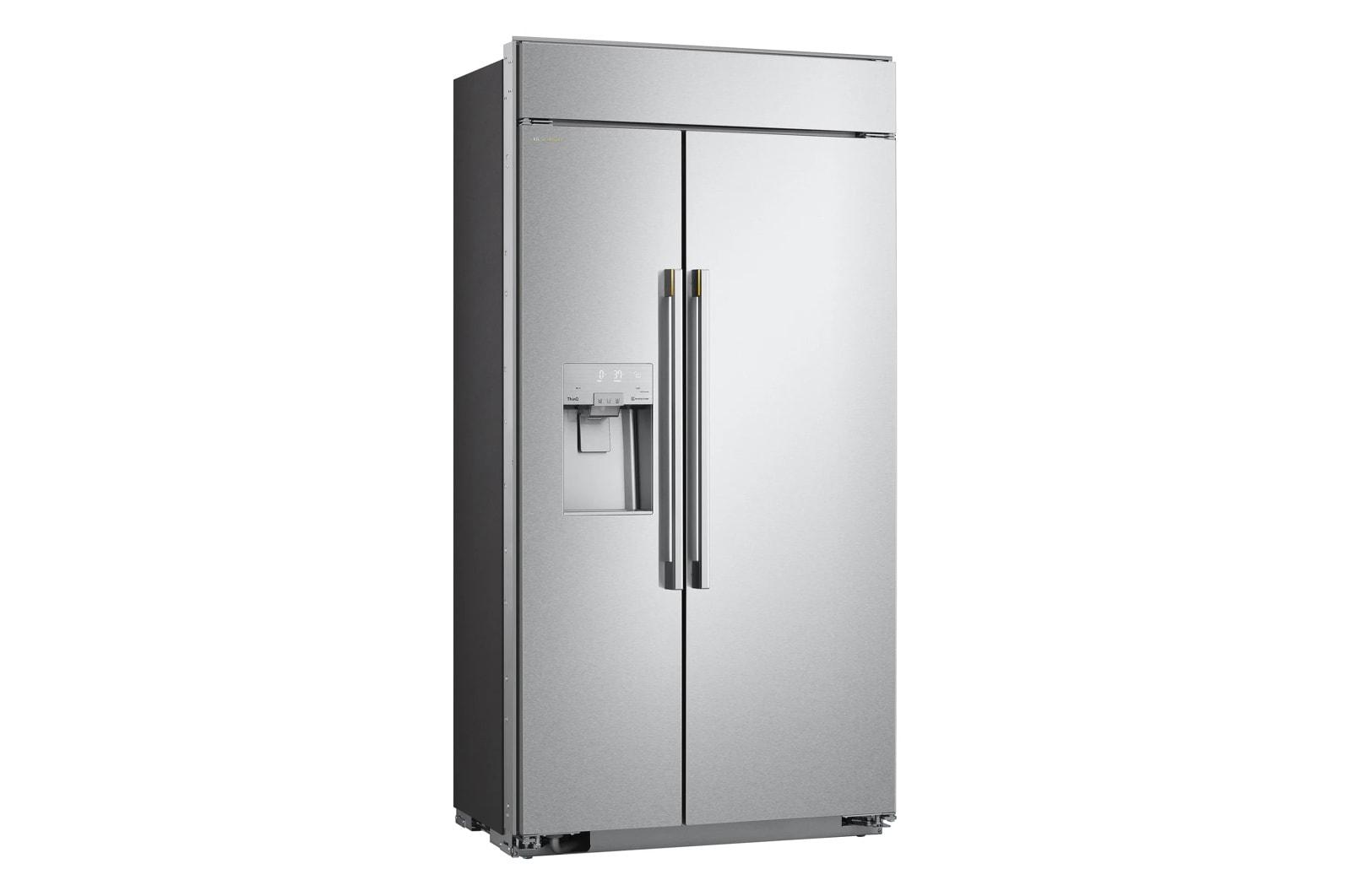 Lg US26WBB92S Lg Signature 26 Cu. Ft. Smart Side-By-Side Built-In Refrigerator With Ice & Water Dispenser