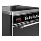 Ilve UMIB30QNR3BKC Ilve Umib30Qnr3Bkc Majestic Iii 30 Inch Induction Range With 4 Elements, 4 Cu. Ft. Oven Capacity (Solid Door, Glossy Black, Chrome)