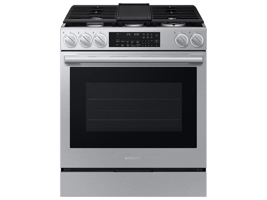 Samsung NSG90H63SR Bespoke Smart Slide-In Dual Fuel Range Pro Style Elite Design Illuminated Knobs Air Fry Max