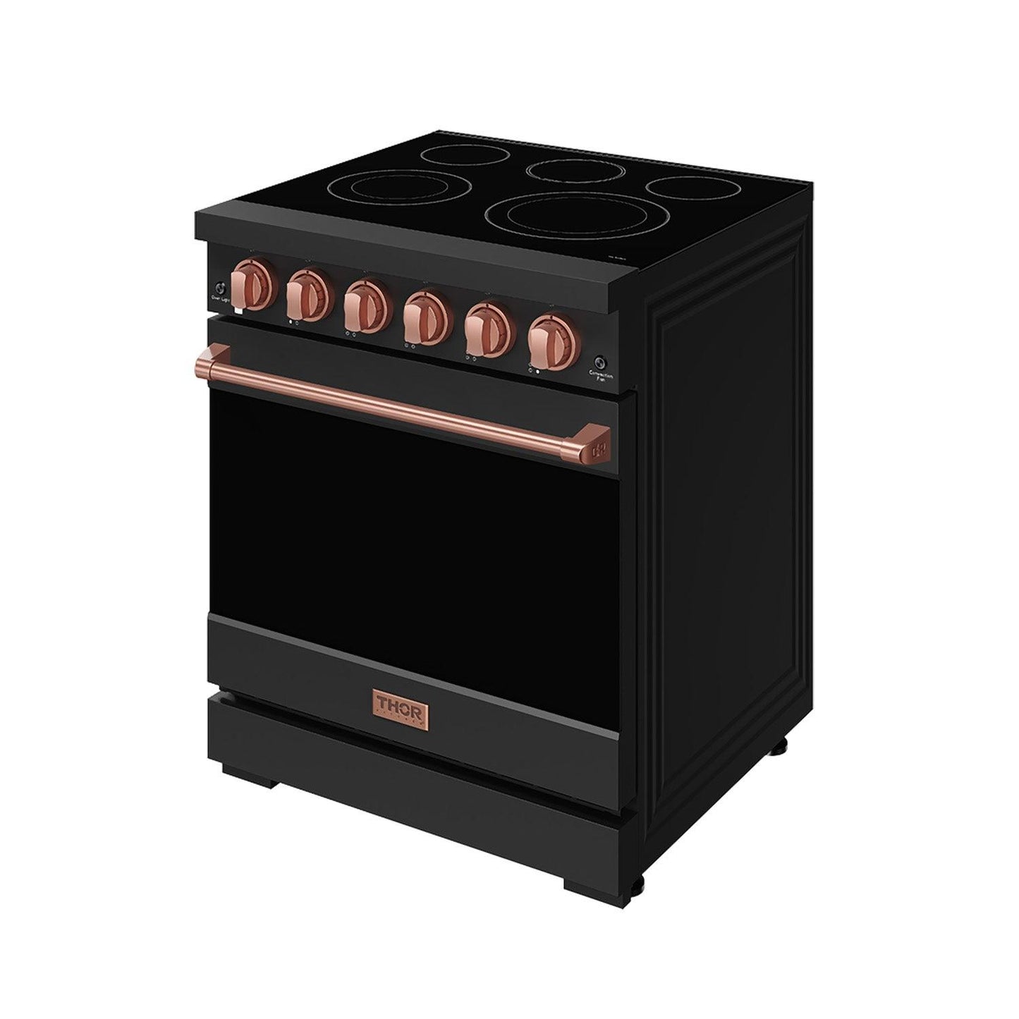 Thor Kitchen RSE30PBRSG 30 Inch Professional Electric Range With Precision Knob Control In Black And Rose Gold Gordon Ramsay Series