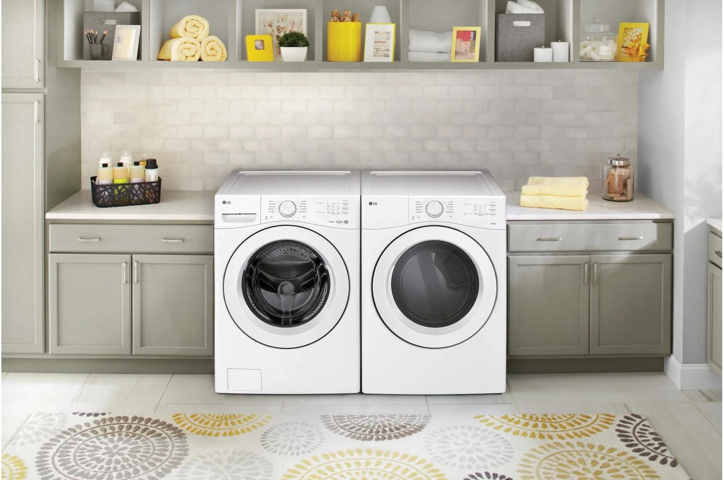 Lg DLG3421W 7.4 Cu. Ft. Ultra Large Capacity Smart Front Load Gas Dryer