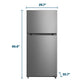 Element Appliance ERT18CSES Element 18.1 Cu. Ft. Top Freezer Refrigerator - Stainless Steel, Energy Star