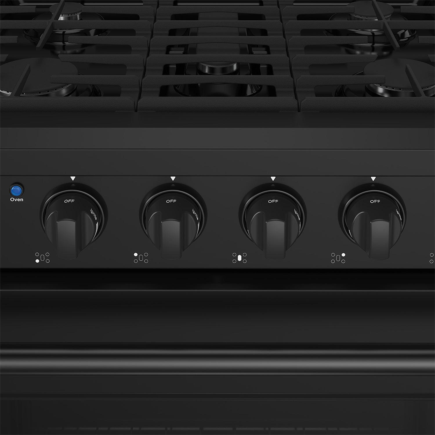 Thor Kitchen LRG3001UB 30 Inch Professional Gas Range In Black