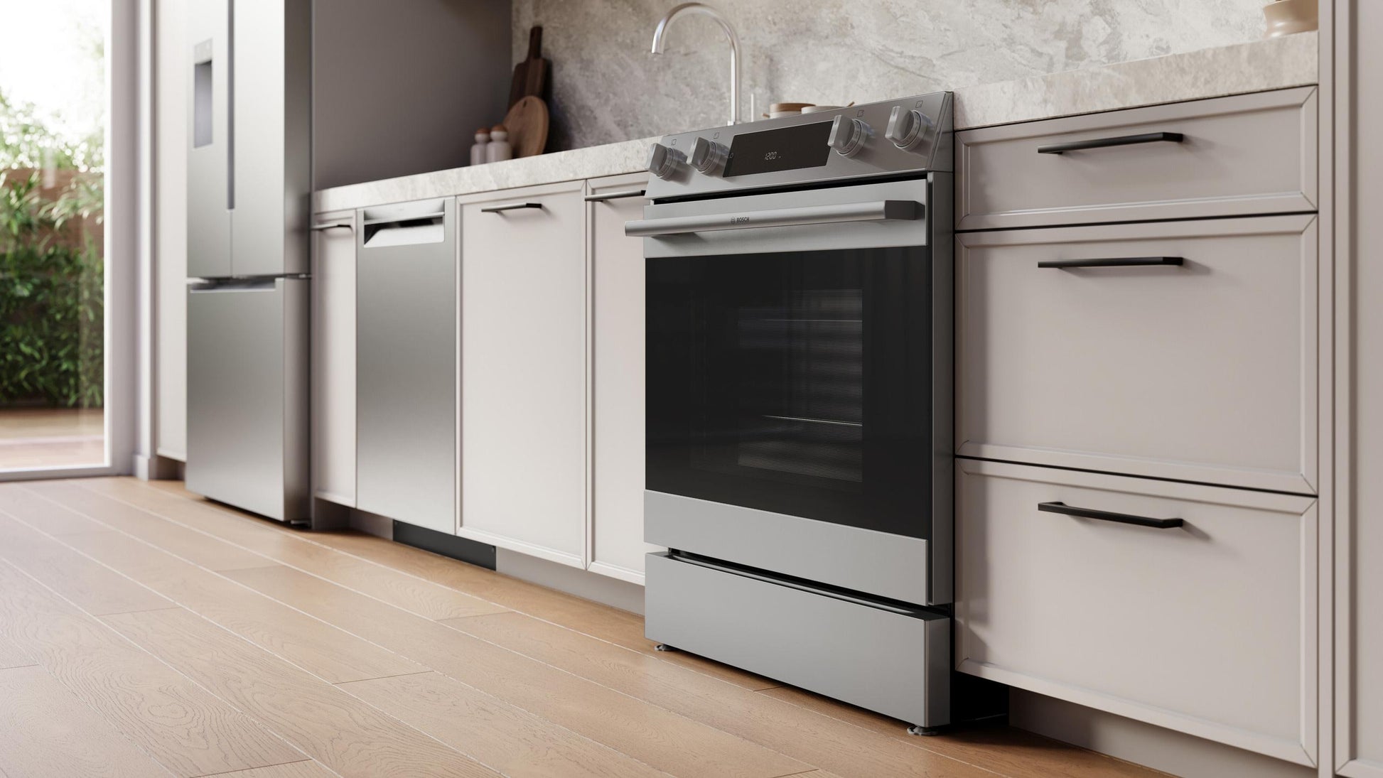 Bosch HEF3050MU 100 Series, Freestanding Electric Cooker, 30'', Stainless Steel
