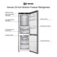 Verona VEFBF2411RISL Verona Vefbf2411Risl 24 Inch Bottom Freezer Refrigerator With 11.4 Cu. Ft. Total Capacity, Automatic Ice Maker, Sabbath Mode, Energy Star In Stainless Steel Look