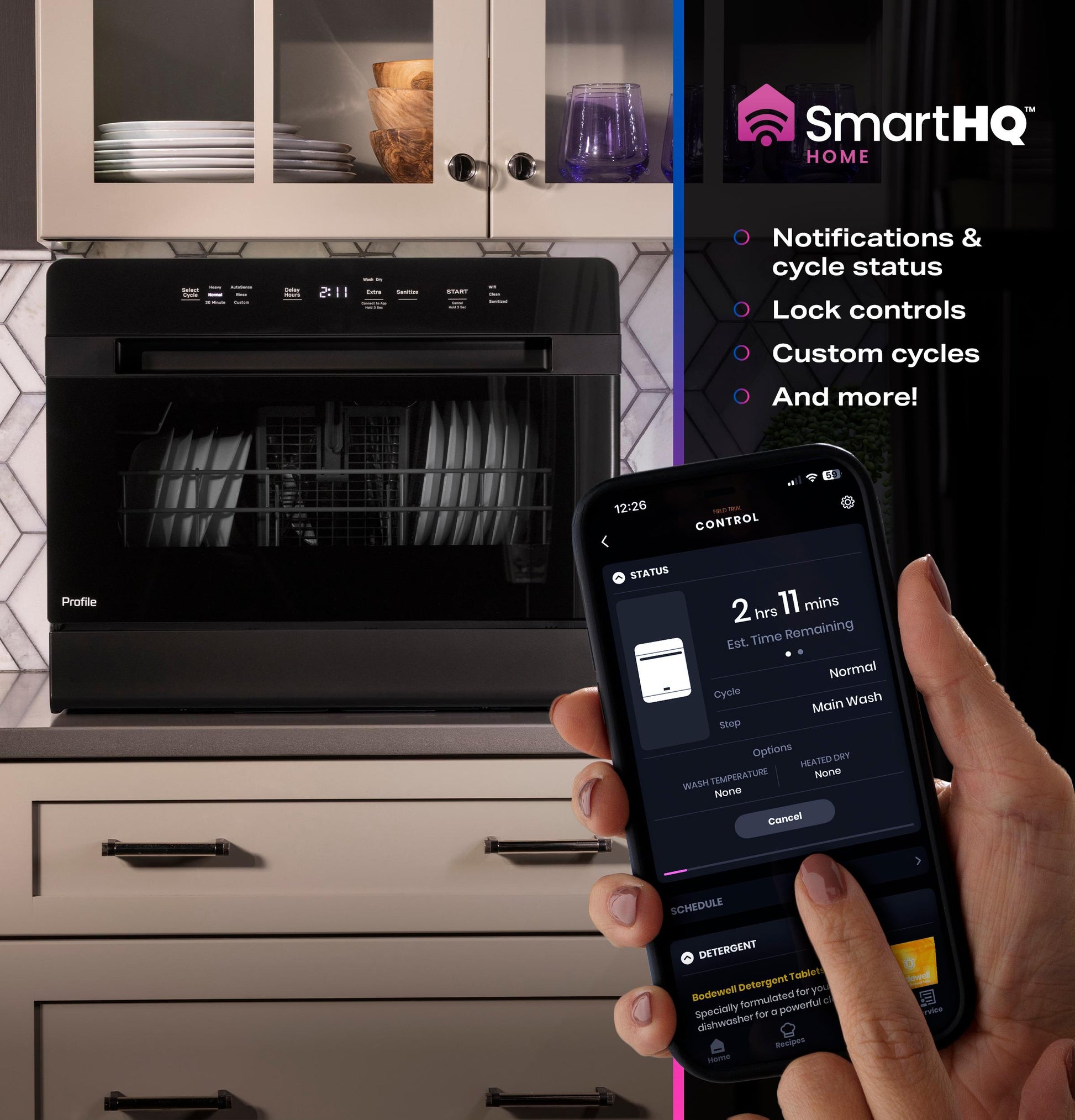 Ge Appliances PZF560HGWBB Ge Profile&#8482; Energy Star® Smart Compact Dishwasher For Countertop Or Built-In