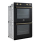 Forno FBOEL132430BLK Forno Vomero 30-Inch Double Wall Oven, Black, 10 Cu.Ft Total Capacity, 7100W Convection, Mechanical Controls, Manuel Steam Clean