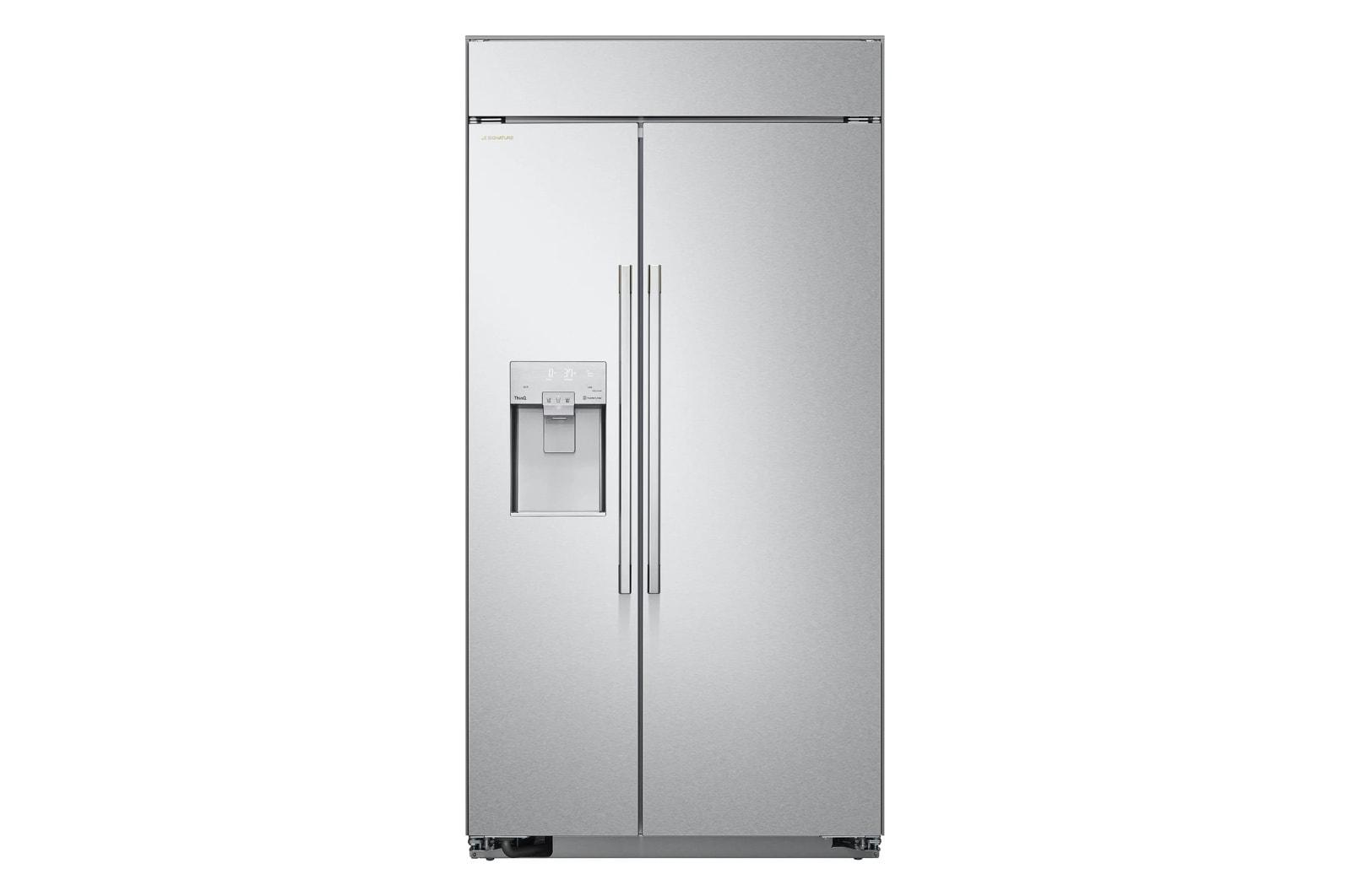 Lg US26WBB92S Lg Signature 26 Cu. Ft. Smart Side-By-Side Built-In Refrigerator With Ice & Water Dispenser