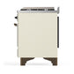 Ilve UM36FNR3AWB Ilve Um36Fnr3Awb Majestic Iii 36 Inch Dual Fuel Range With 6 Black Brass Burners And Griddle, Dual Function Burner Up To 25,000 Btu (Triple Glass Door, Antique White, Burnished, Natural Gas)