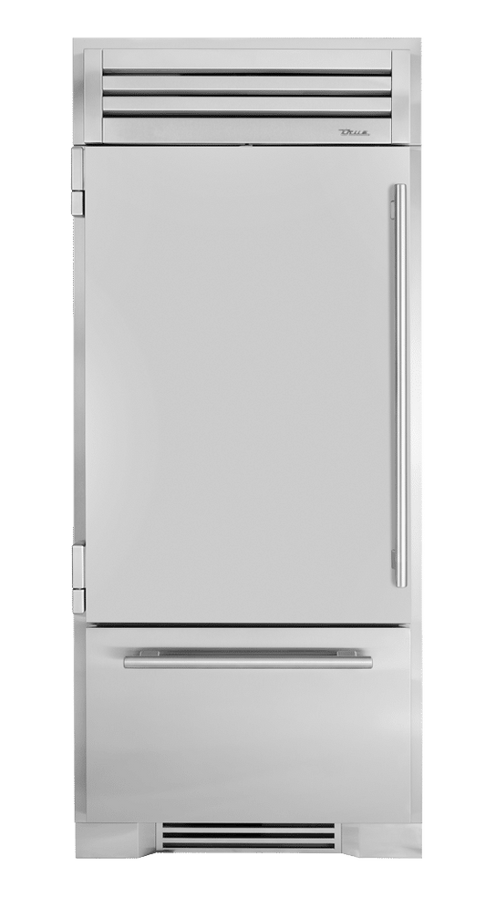 True Residential TR36RBFLSSA 36 Inch Solid Stainless Door Left Hinge Refrigerator With Bottom Freezer