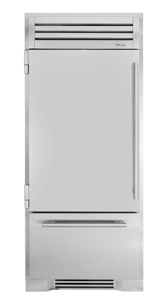 True Residential TR36RBFLSSA 36 Inch Solid Stainless Door Left Hinge Refrigerator With Bottom Freezer