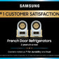 Samsung RF90F23EECR Bespoke 23 Cu. Ft. Counter Depth 4-Door French Door Refrigerator With Ai Family Hub™+ & Inner Beverage Center™ In Charcoal Glass And Stainless Steel