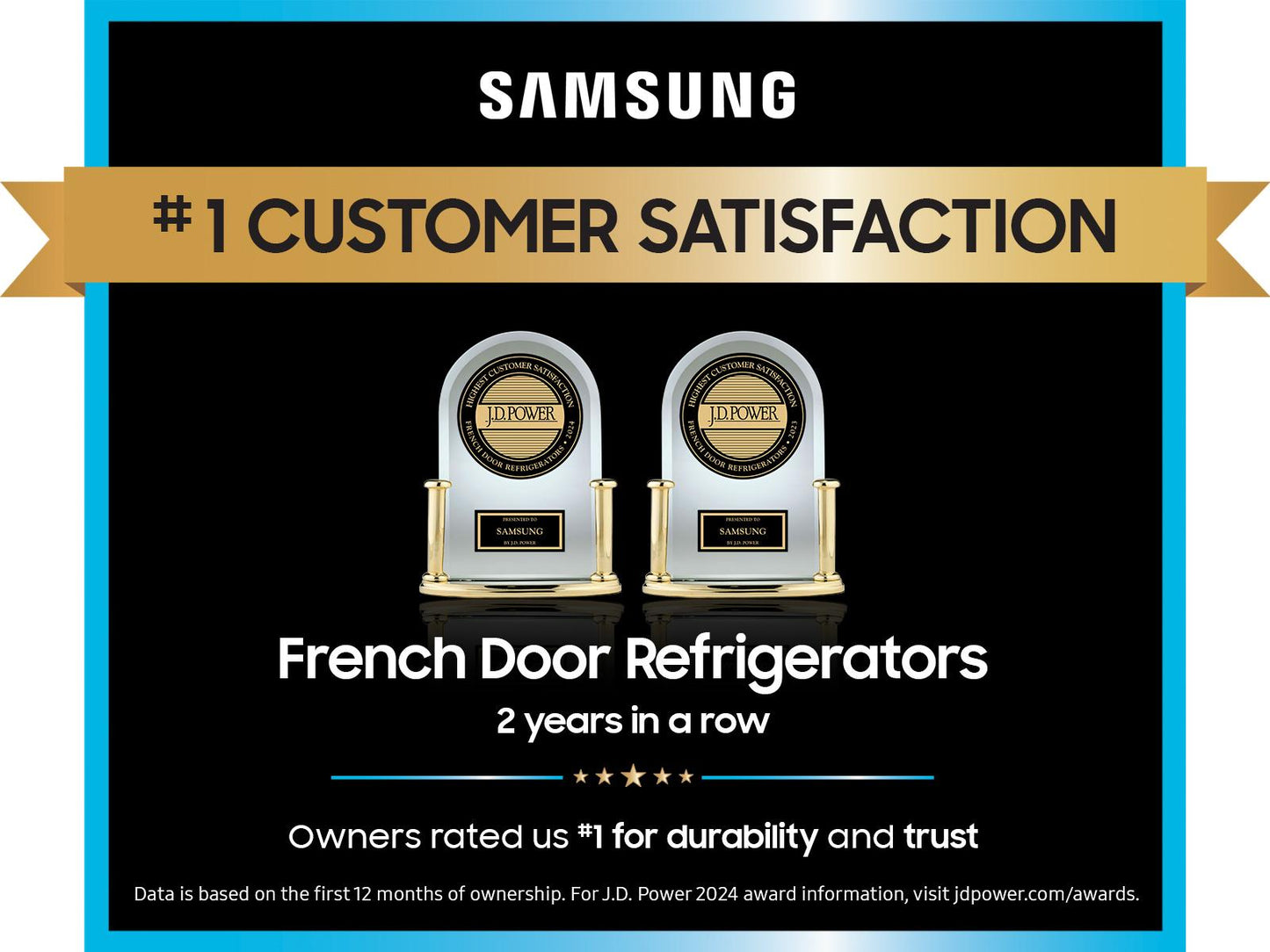 Samsung RF90F23EECR Bespoke 23 Cu. Ft. Counter Depth 4-Door French Door Refrigerator With Ai Family Hub&#8482;+ & Inner Beverage Center&#8482; In Charcoal Glass And Stainless Steel