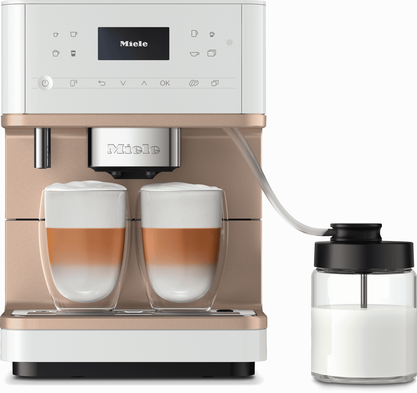 Miele CM6360LW Cm 6360 Milkperfection Lotus White-Cm - Countertop Coffee Machine With Wifi Conn@Ct, High-Quality Milk Container, And Many Specialty Coffees.