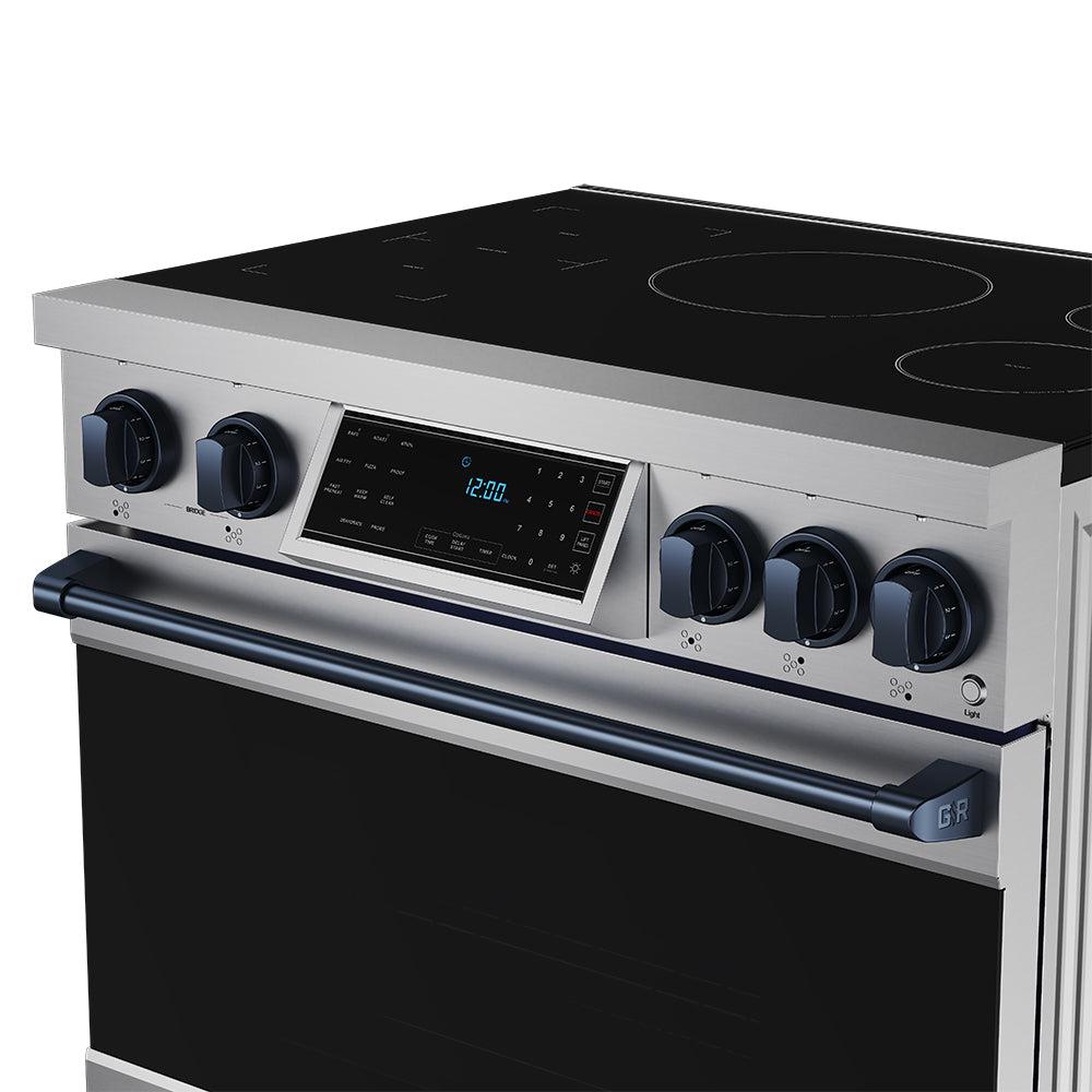 Thor Kitchen RSI36BLU 36 Inch Professional Induction Range With Tilt Panel Touch Control In Stainless Steel And Blue Gordon Ramsay Series