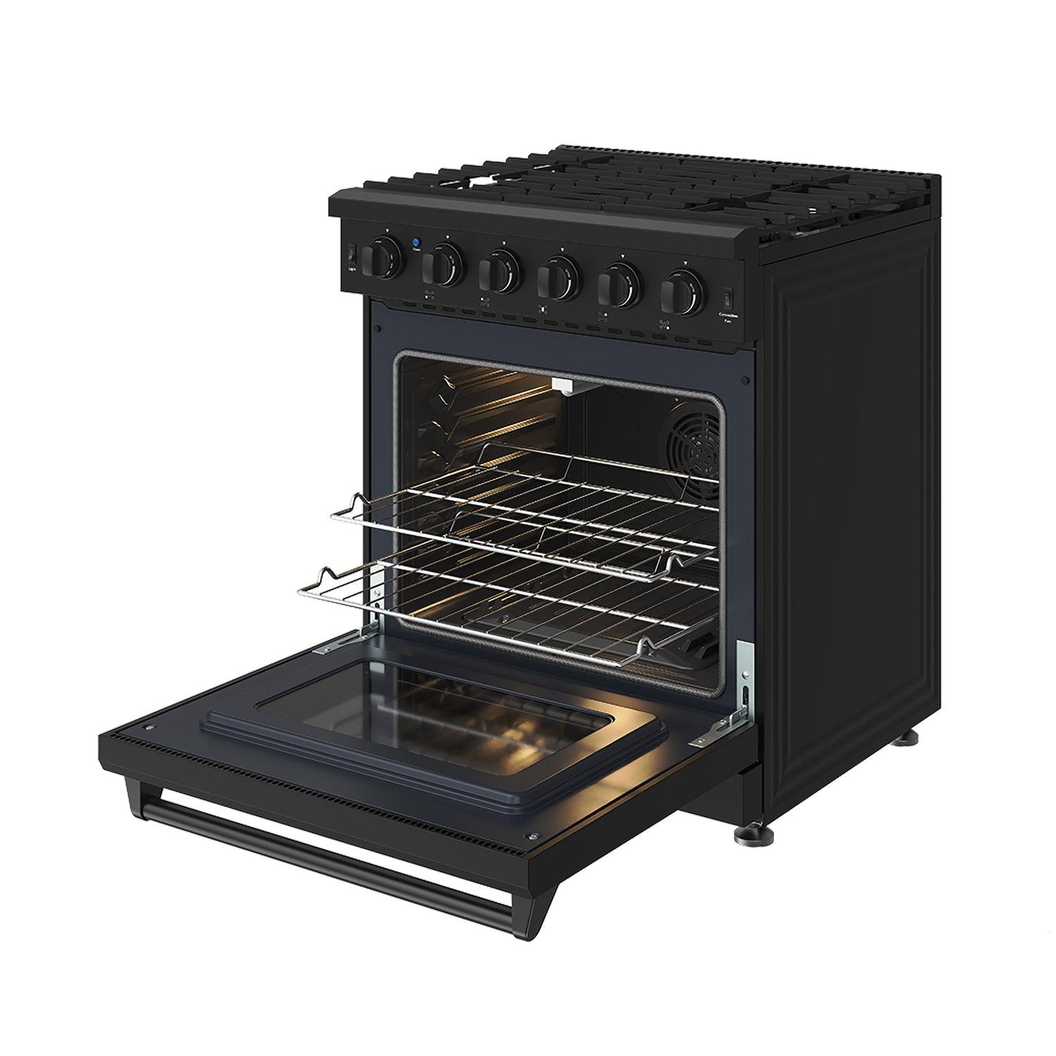 Thor Kitchen LRG3001UB 30 Inch Professional Gas Range In Black