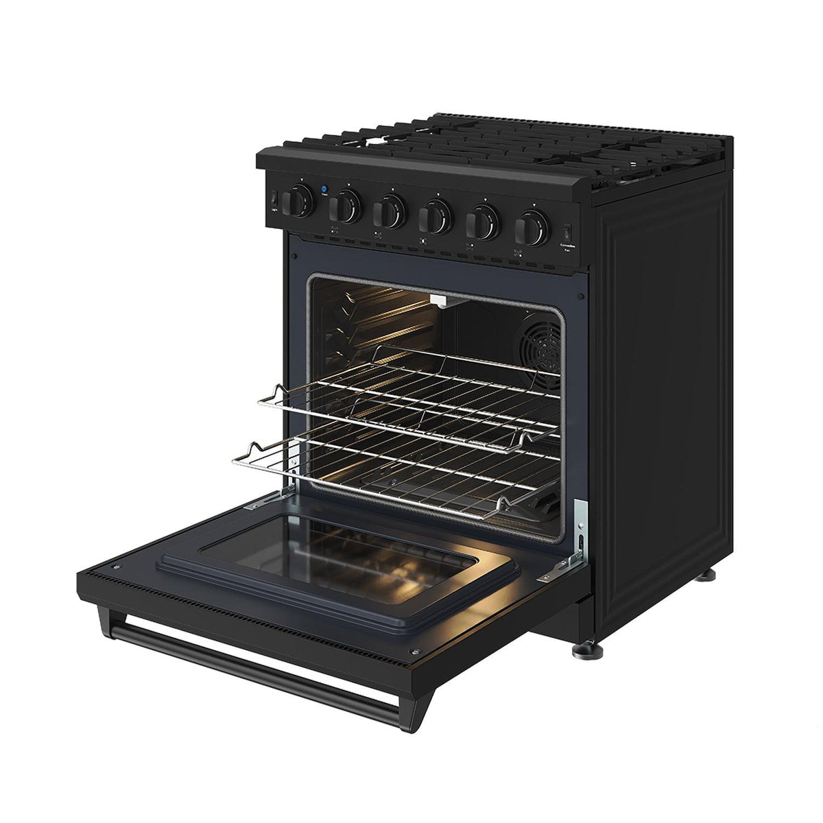 Thor Kitchen LRG3001UBLP 30 Inch Professional Liquid Propane Range In Black