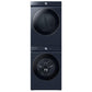 Samsung F1657832070251 Bespoke Ultra Capacity Ai Front Load Washer And Electric Dryer In Brushed Navy