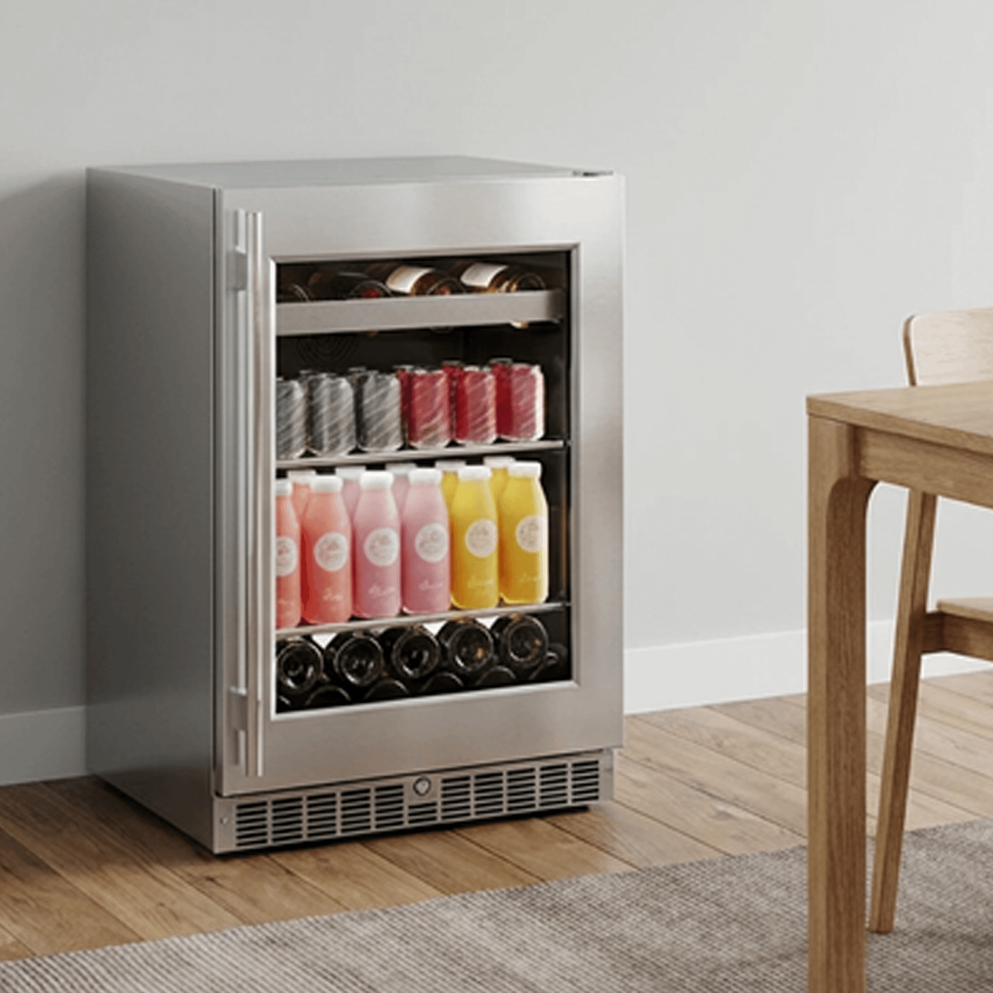 Element Appliance EBS24BES Cellara By Element 24 In., 7 Bottle And 115 Can Single Zone Wine And Beverage Cooler - Ebs24Bes