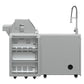 Forno FODKT2520WHT Forno Bulnes 40-Inch Bbq, 95,000 Btu, 5 Burners, Sear & Rotisserie Infrared With Side Burner, Stainless Steel Outdoor Kitchen With 1.8 Cu.Ft. Beverage Center & White Sintered Stone Countertops