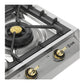 Ilve UHCP965FNSSGLP Ilve Uhcp965Fnssglp Nostalgie Ii 36 Inch Gas Cooktop With Griddle, In Stainless Steel (Liquid Propane, Brass)