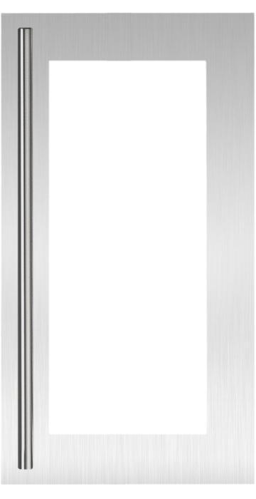 U-Line ULASBPGLASS18 Stainless Door Wrap With Bar 18In Glass