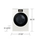 Samsung DV90F53AGY 7.6 Cu. Ft. Bespoke Ai Ultra Capacity Front Load Gas Dryer With Ai Home And Ai Optidry+ In Ivory