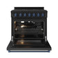 Thor Kitchen RSG36PBLPBLU 36 Inch Professional Liquid Propane Range With Precision Knob In Black And Blue Gordon Ramsay Series