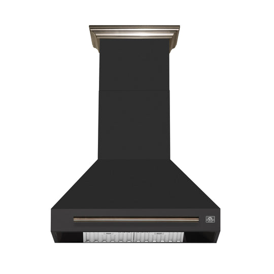 Forno FRHWM509530BLK Forno Aria 30 Inch Wall-Mounted Range Hood In Black