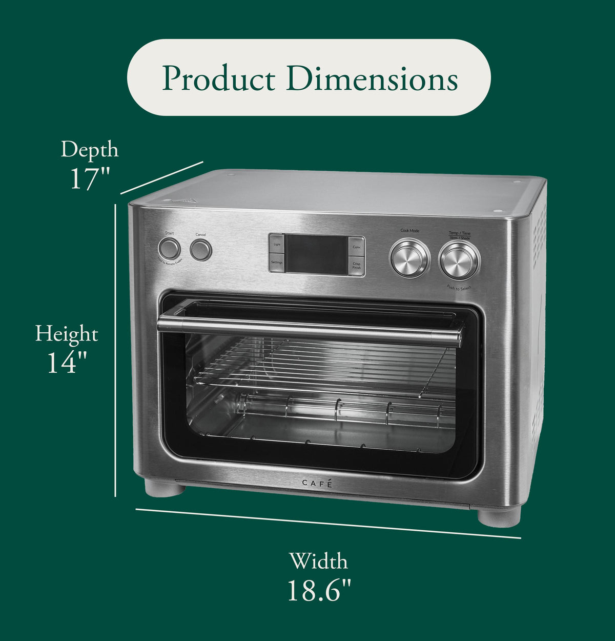 Cafe C9OADA1ZS1 Café™ Couture™ Toaster Oven With Air Fry